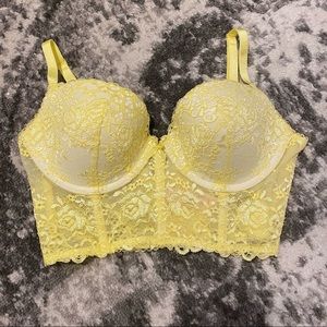Victoria secret yellow lace bra 36C
